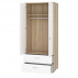Skříň Dante 2D2S 328 dub sonoma/bílý lesk