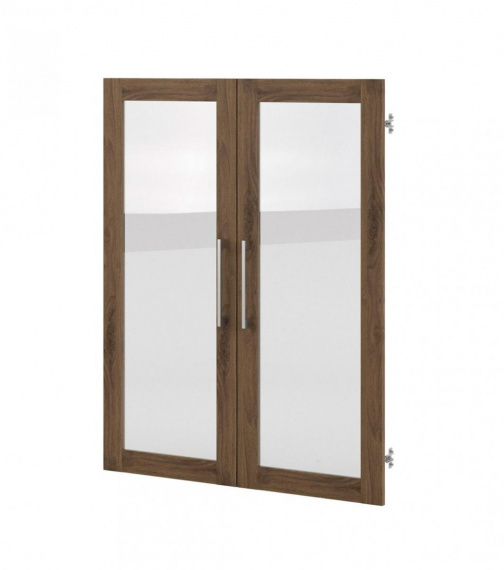 Dvířka Office 432 ořech/sklo