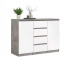 Komoda Simplicity 236 beton/bílý lesk