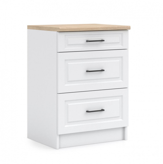 Kuchyňská skříňka Irma SZ60-3SZ bílá MAT