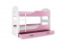 Patrová postel Domino 90x200 bílá/růžová