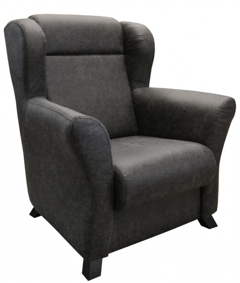 Křeslo ušák Gent tmavě šedé