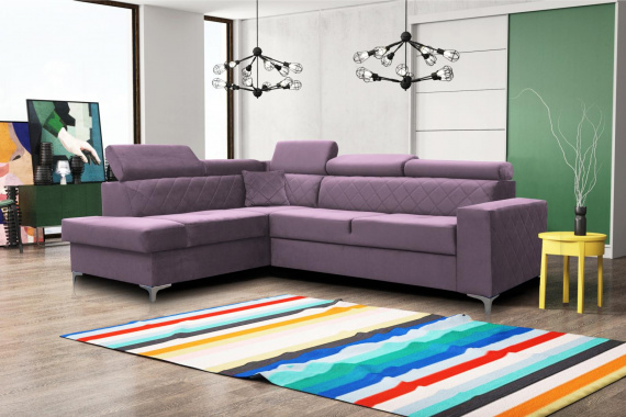 Sedací souprava Silk L fialová