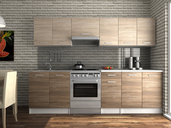 Kuchyňská linka Luigi 200/260 sonoma/sonoma tabaco