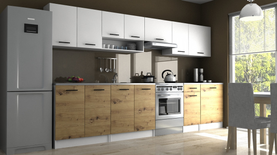 Kuchyňská linka Luigi II 260/320 bílá/artisan