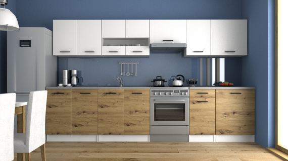 Kuchyňská linka Luigi III 260/320 bílá/artisan