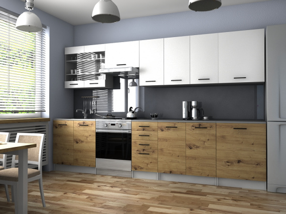 Kuchyňská Linka Pamis 260/320 bílá/dub artisan