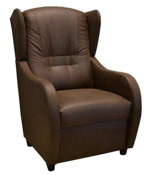 Relaxační křeslo ušák René tmavě hnědé