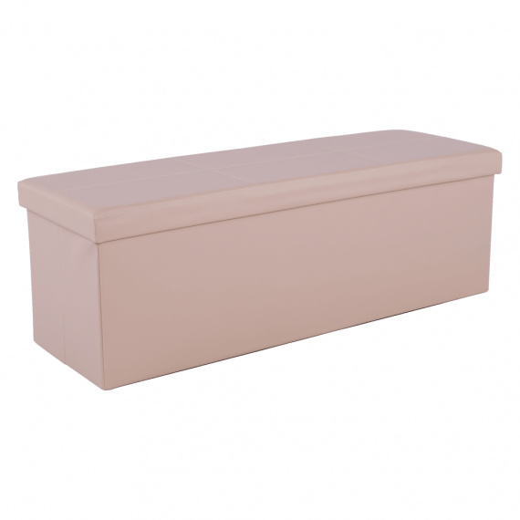 Skládací taburet, hnědá ekokůže, ZAMIRA