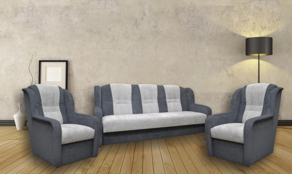 Sedací souprava Ušák 3f+1+1 Naomi šedá