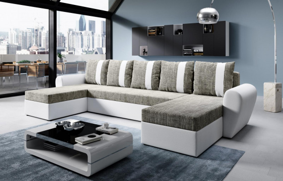 Sedací souprava Moon U bílá