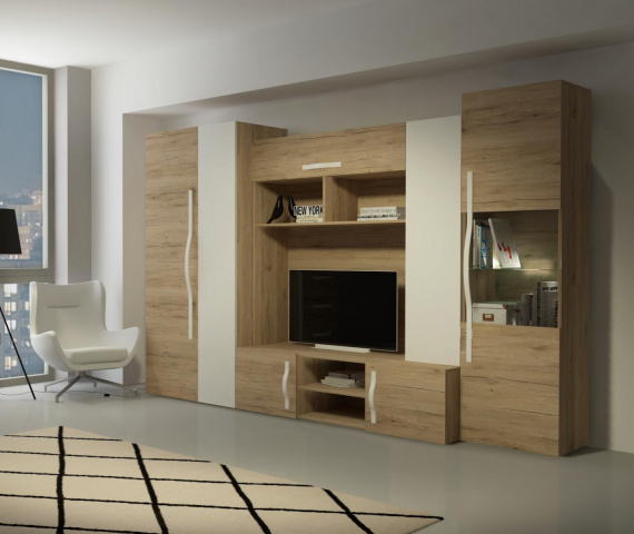 Obývací stěna Sydney San Remo/bílý lesk