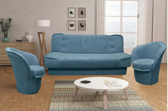 Sedací souprava Brenda 3f+1+1 tyrkysová