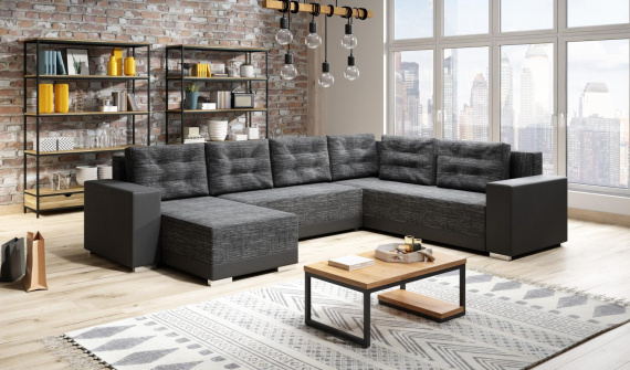 Sedací souprava Dafne U Berlin 02/eko černá