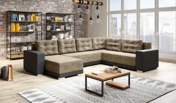 Sedací souprava Dafne U Berlin 03/eko černá