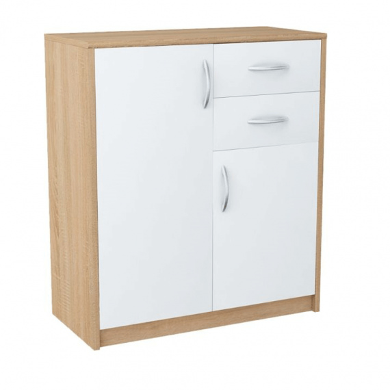 Komoda, dub sonoma / bílá, AGNESA TYP 2