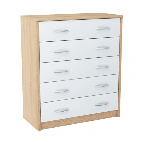 Komoda, dub sonoma / bílá, AGNESA TYP 4
