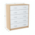 Komoda, dub sonoma / bílá, AGNESA TYP 4
