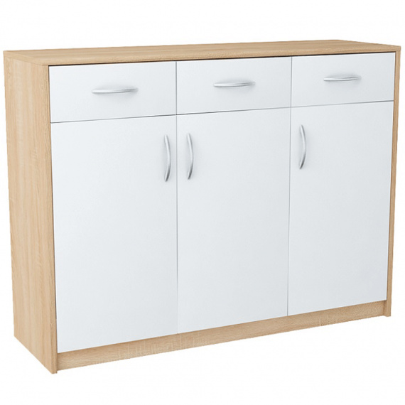 Komoda, dub sonoma / bílá, AGNESA TYP 6
