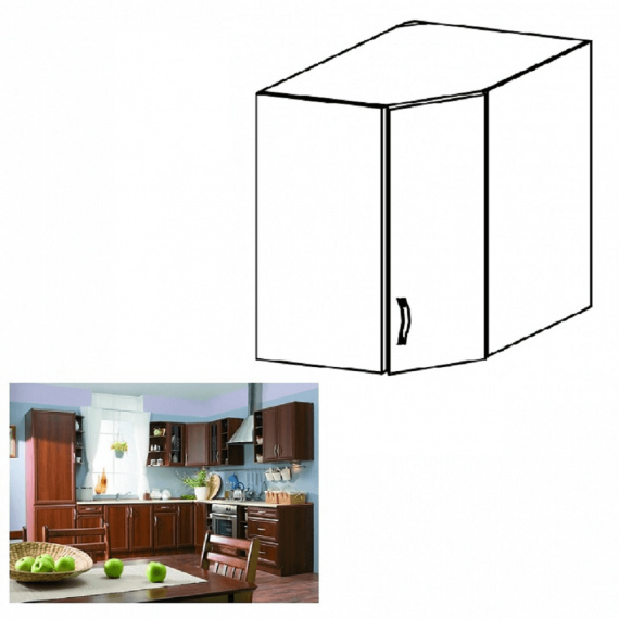 Horní rohová skříňka G60N, ořech Milano, SICILIA