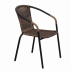 Židle, stohovatelná, hnědá/ černé nohy, DOREN