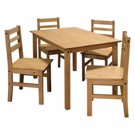 Stůl + 4 židle CORONA vosk