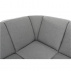 Sedací souprava ve tvaru U, látka šedá, levá, BITER U