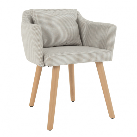 Designové křeslo, béžová vzor, DIPSY