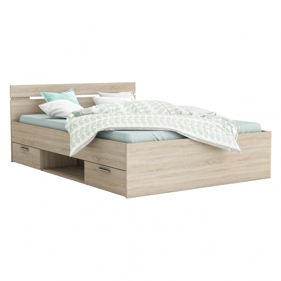 Multifunkční postel 140x200 MICHIGAN dub
