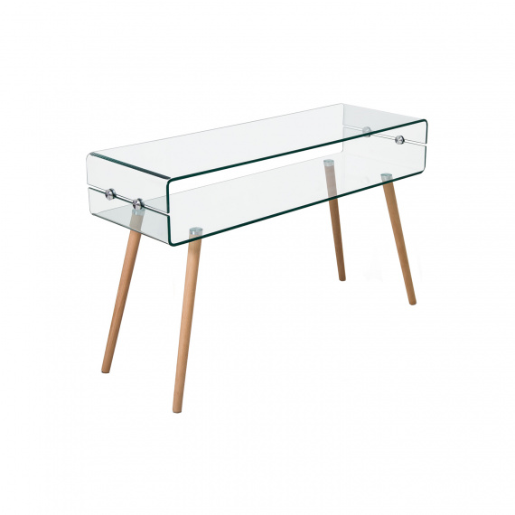 Odkládací stolek sklo/buk