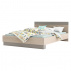 Dvoulůžko 160x200 GRAPHIC dub/béžová