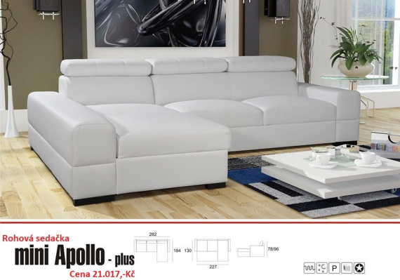 Rohová sedačka Mni Apollo - plus do L 282 cm x 184