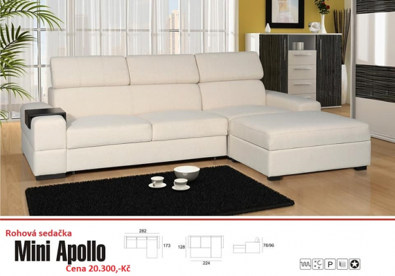 Rohová sedačka Mini Apollo do L 282 x 173 cm 