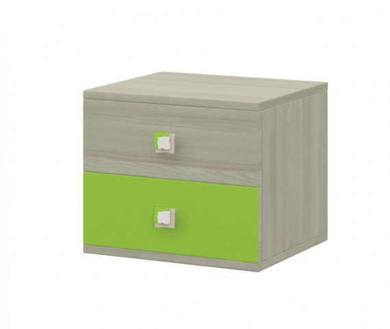 Merkur 22 noční stolek jasan/zelená