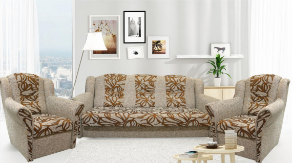 Sedací souprava Agáta 3f+1+1 Bergamo 102/koo