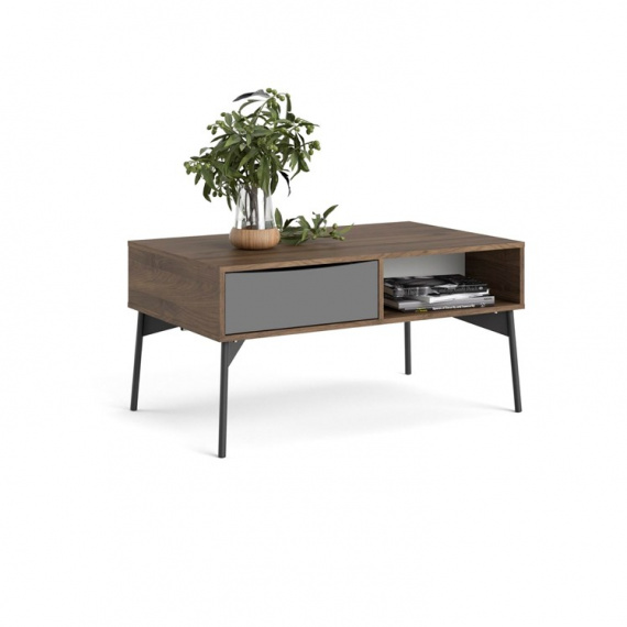 Konferenční stolek Fino ořech/bílá/šedá