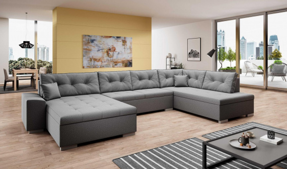 Sedací souprava West U pravá šedá