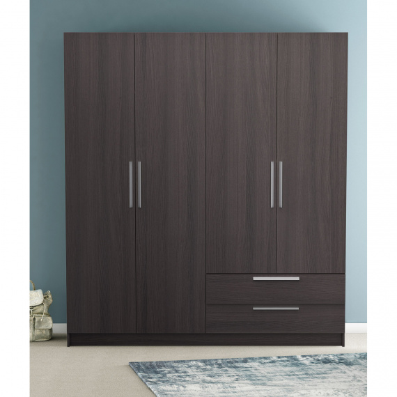 Skříň 4dveřová GLORY tmavý dub