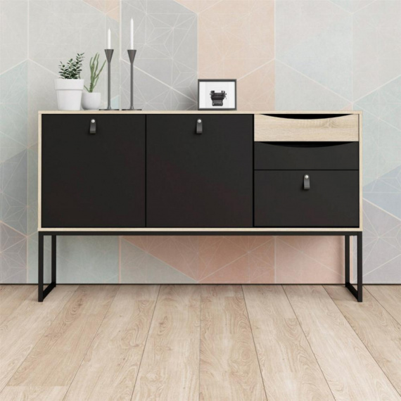Komoda Sheba velká černá MAT/sonoma