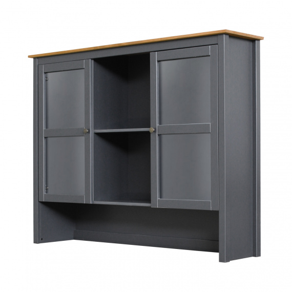 Nástavec příborníku MAYA tmavě šedý/dub