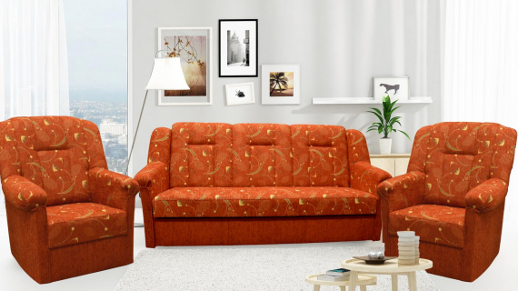 Sedací souprava Panda A 3f+1+1 Irga cihllová