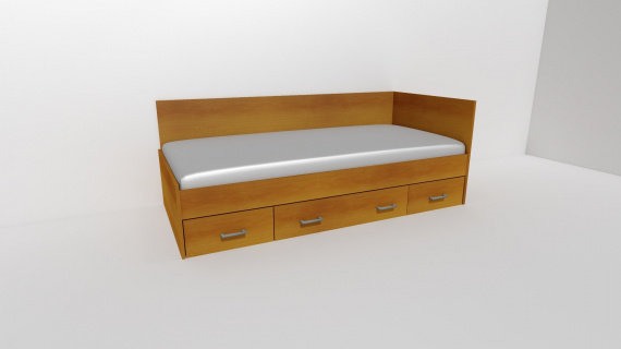 Lůžko PLUTO 2 s úl.prostorem - UNIVERZÁLNÍ L/P vč. laťkového roštu / úchyty JONY