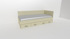 Lůžko PLUTO 2 s úl.prostorem - UNIVERZÁLNÍ L/P vč. laťkového roštu / úchyty JONY