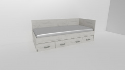 Lůžko PLUTO 2 s úl.prostorem - UNIVERZÁLNÍ L/P vč. laťkového roštu / úchyty JONY