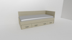 Lůžko PLUTO 2 s úl.prostorem - UNIVERZÁLNÍ L/P vč. laťkového roštu / úchyty JONY