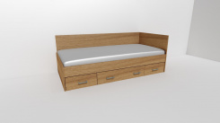 Lůžko PLUTO 2 s úl.prostorem - UNIVERZÁLNÍ L/P vč. laťkového roštu / úchyty JONY