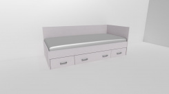 Lůžko PLUTO 2 s úl.prostorem - UNIVERZÁLNÍ L/P vč. laťkového roštu / úchyty JONY