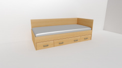 Lůžko PLUTO 2 s úl.prostorem - UNIVERZÁLNÍ L/P vč. laťkového roštu / úchyty JONY