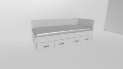 Lůžko PLUTO 2 s úl.prostorem - UNIVERZÁLNÍ L/P vč. laťkového roštu / úchyty JONY