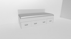 Lůžko NEMO 2 - zvýšené zadní čelo - /vč. laťkového roštu / úchyty JONY